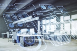 double-exposure-abstract-virtual-statistics-data-hologram-modern-corporate-office-background-statistics-analytics-concept