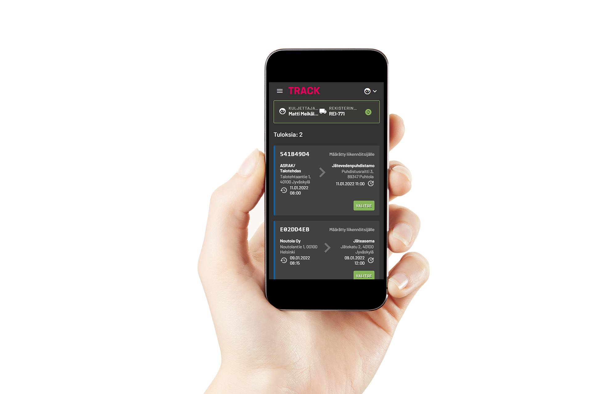 The electronic movement document service's mobile view